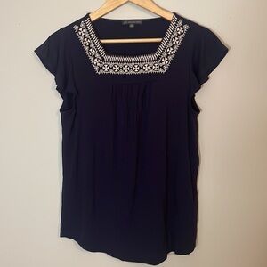 Adrianna Papell Bohemian Square Neck Top